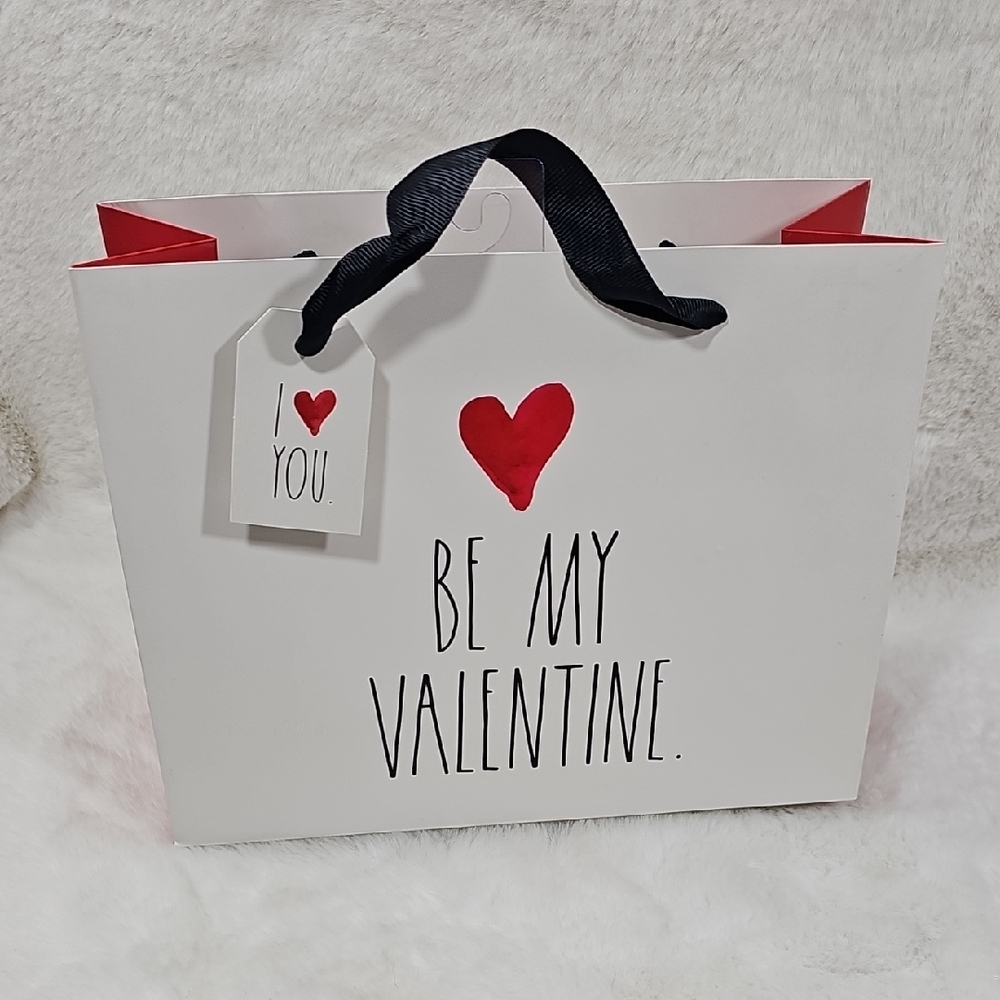 Rae Dunn Valentine's Day Gift Bag 10" X 8 " 4"